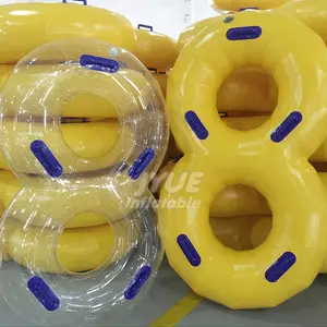 Tabung Floating Tiup Dua Orang PVC Murni Pasokan Produsen Perosotan Taman Air