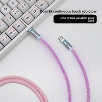 Nouveau Hub Récepteur 2-en-1 8K Ultra-Rapide avec Connecteurs Double Type C, Conception RGB et Cuivre Étamé Sans Oxygène pour Clavier et Souris
