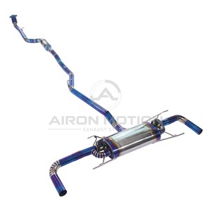 <span class=keywords><strong>Airon</strong></span> para Alfa Romeo Stelvio 2.0T, Sistema de Escape Catback Valvetronic de Titanio de Alto Rendimiento, Fijación Directa, 1.2 mm de Grosor, Acabado Dorado/Azul - Product Image 2