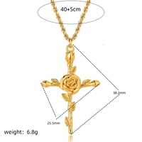 MECYLIFE Collier Fleur des 12 Mois, Pendentif Fleur de Naissance Croix, Chaîne O, Accessoires Collier Halloween