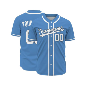 Maillot de baseball pour homme écologique sublimé, logo personnalisé imprimé, 100% polyester, col en V, manches courtes, vêtements de sport, maillot de baseball - Product Image 6