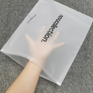 Tùy Chỉnh Frosted Biodegradable Zipper Khóa Bao Bì Nhựa Túi In Logo Vàng Cho Quần Áo Đồ Lót - Product Image 2