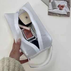 Plaid PVC <b>Handbag</b> Waterproof Tote Bag Fashionable Custom Cosmetic Tote Hand Bags <b>for</b> Travel <b>Storage</b> Women Men - Product Image 4