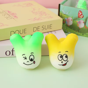 Spring Onion Silicone Squishy Stress Relief Sensory Fidget <b>Toy</b> for Unisex Office <b>Desk</b> Use Wholesale - Product Image 1