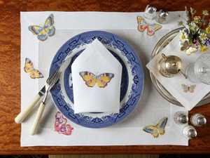 Ensemble de sets de table et serviettes en coton brodés à la main, motif poisson corail, pour mariage traditionnel, vente en gros personnalisée, décoration de table pour la maison et les restaurants - Product Image 3