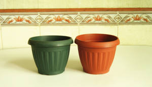 Pots de fleurs ronds en plastique pour plantes Design classique Pot de fleurs en plastique pour la maison Grandes jardinières d'extérieur - Product Image 5