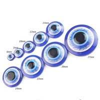 Patchs fantaisie en résine œil de diable pour coques de téléphone DIY, perles plates créatives œil maléfique pour la fabrication de bijoux