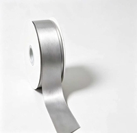 Ruban en satin simple face de 4 cm de qualité supérieure pour la décoration de fête gothique, vente en gros pour Halloween