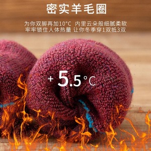 Men's Merino <b>Wool</b> Athletic <b>Socks</b> Plus Size Warm Thick Terry Sole Running Outdoor Sports <b>Socks</b> - Product Image 2