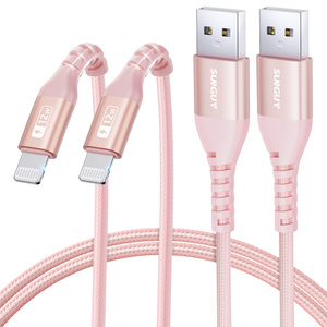 Câble de charge rapide USB-C tressé en nylon SUNGUY, câble de données USB haute vitesse, écologique, garantie 3 ans, alimentation multifonction pour voiture - Product Image 1
