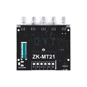 ZK-MT21 <span class=keywords><strong>50W</strong></span>*2+<span class=keywords><strong>100W</strong></span> Placa Amplificadora de Potencia Digital Compatible con <span class=keywords><strong>Bluetooth</strong></span>, Subwoofer de <span class=keywords><strong>2.1</strong></span> Canales, <span class=keywords><strong>Amplificador</strong></span> de Audio de 12V-24V - Product Image 2
