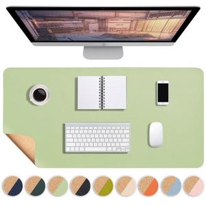 <b>Desk</b> <b>Pad</b> Mouse Mat Dual-Sided <b>Desk</b> <b>Pad</b> Natural Cork & PU Leather Large <b>Desk</b> Mat Large Durable Mouse <b>Pad</b> - Product Image 1