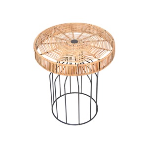Modern Style Handcrafted Iron Metal Frame Coffee <b>Table</b> Woven Top Seat Rope Design for Home Hotel Restaurant Dining Furniture - Product Image 2