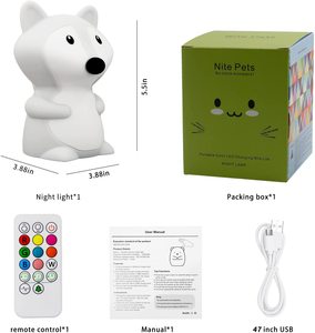 <span class=keywords><strong>Veilleuse</strong></span> en silicone Lampe Led <span class=keywords><strong>Renard</strong></span> Mignon Design Moderne Salon Chevet Protection des Yeux Lumière Batterie Rechargeable <span class=keywords><strong>Veilleuse</strong></span> - Product Image 6