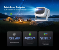 Mini Proyector GTV 2026 con Android 11.0, Batería, 3 Láseres RGB, Cine en Casa, 1000 ANSI de Brillo, con Soporte Ajustable