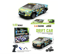 Voiture de course électrique RC à l'échelle 1:18, 27 MHz, avec lumières, 5 canaux, portée de 100 m, jouets de course pour enfants