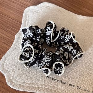 Chouchou coréen à pois et motifs floraux, élégant, très élastique, accessoire capillaire de luxe <span class=keywords><strong>pour</strong></span> <span class=keywords><strong>chignon</strong></span> - Product Image 5