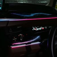 Kit d'éclairage d'ambiance 64 couleurs pour BMW Série 5 F10/F18 2012-2017, intérieur automobile, LHD/RHD, symphonie dynamique, kit de couvercles de haut-parleurs