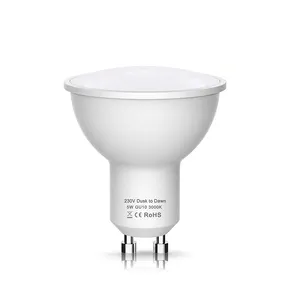 LOHAS-bombilla LED con Sensor de encendido y apagado automático, 5W, Gu10, al atardecer, gran oferta
