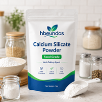 Poudre de silicate de calcium de qualité alimentaire, assaisonnement, agent anti-agglomérant en vrac, certifié HACCP ISO HALAL KOSHER, durée de conservation de 24 mois