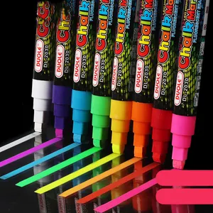 Fabrikant Neon Krijt Markers Fijne En Omkeerbare Medium Tip Liquid Chalk Pennen Natte Uitwisbare Voor Kids Volwassenen Kunstenaar