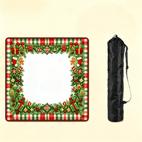 Tapete de Mahjong Navideño de Lujo Moderno, Antideslizante, de Secado Rápido, de Tierra de Diatomeas, Plegable y Portátil, para Entretenimiento en el Hogar