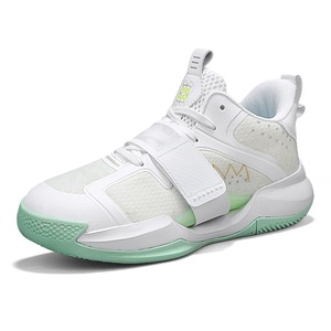 Zapatillas de baloncesto <span class=keywords><strong>para</strong></span> hombre, zapatillas deportivas transpirables de malla tejida, con correa de gancho y bucle de camuflaje, calzado deportivo <span class=keywords><strong>para</strong></span> entrenamiento al aire libre - Product Image 4
