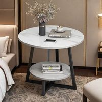 Table d'appoint moderne en métal et bois, écologique, durable, portable, multi-usages, pour salon et loisirs