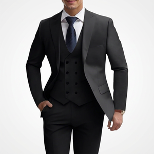 Traje de Negocios para Hombre a Medida, Corte Entallado, Conjunto de 3 Piezas (Blazer, Chaleco y Pantalones), Fabricante OEM ODM - Product Image 1