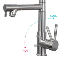 Meilleures ventes : Robinet de cuisine monocommande gris avec douchette extractible effet cascade pour lavabo