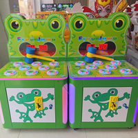 Machine de jeu d'arcade à monnayeur pour enfants, jeu de tape-taupe grenouille, pour le divertissement des centres commerciaux avec lecteur de carte