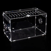 Acrylique hamster cage pour animaux de compagnie acrylique Reptile Cage boîte d'élevage petit reptile animal de compagnie insecte boîte d'alimentation Tarantula enceinte Terrariums