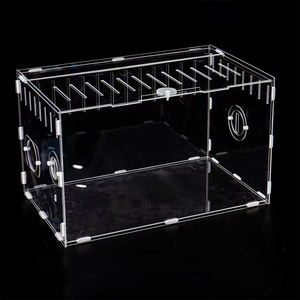 Acrylic Hamster Pet Cage Acrylic Reptile Cage Breeding Box Small Reptile Pet Insect Feeding Box <strong>Tarantula</strong> <strong>Enclosure</strong> Terrariums - Product Image 5