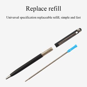 Stylo bille métallique professionnel 2-en-1 avec pointe tactile, personnalisable avec logo, fin, doré, idéal pour cadeaux, publicité, promotion, hôtels - Product Image 5