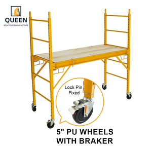 LINYIQUEEN Perancah Baja Bergerak Model Baker 6 kaki dengan Rangka H, Kapasitas 1000 Pound, Kekuatan Tinggi untuk Konstruksi Bangunan - Product Image 4