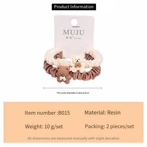 कोरियाई फैशन सैटिन स्क्रंचीज़ बियर हेड हेयर टाई 2-पीस सेट बच्चों के लिए लड़कियों के लिए स्टाइलिश सहायक उपकरण - Product Image 5