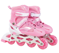 Patins à roulettes en ligne à 4 roues avec tige en maille synthétique, chaussures de sport pour débutants, patins de patinoire pour filles, garçons et adolescents, fournis par l'usine