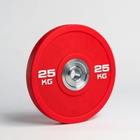 Dinuo Gym Fitness Haltérophilie 2.5kg -25KG Plaques pare-chocs en acier Powerlifting Calibrated Barbell Weight Plate