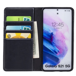 Vintage-Funda de cuero genuino de la primera capa, cartera con tapa antiradiación con tarjetero para galaxy s21/s21 ultra/s21plus - Product Image 5