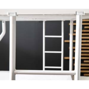 MILENYUM - Litera metálica moderna de una plaza y media sobre una plaza completa para niños, plegable, con barandilla de seguridad y escalera, muebles de dormitorio, uso hotelero, Turquía - Product Image 4