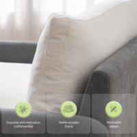 Chenille Einzelsofa, Breiter und Tiefer Sitz, Moderner Gepolsterter Komfortsessel, Couch-Lounge mit Kissen für Wohnzimmer