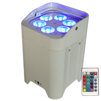 4.5hrs 6*18W 6x18W RGBWAUV 6in1 LED alimenté par batterie sans fil DMX Wifly IRC télécommande Uplighter pour DJ scène de mariage