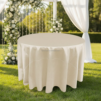Housse de table personnalisée en polyester, tissu en soie Shantung