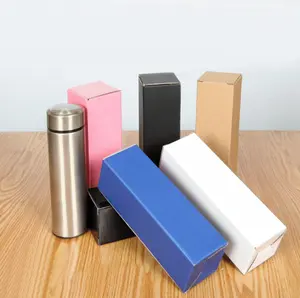 Luxury Matt Black Rectangle Corrugated Flute Paper Packaging Box For Bottles