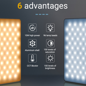 Accesorios de cámara Mamen, equipo de iluminación de vídeo de bolsillo Rgb de disparo de realidad Virtual de 8000K, luz Led para cámara - Product Image 5