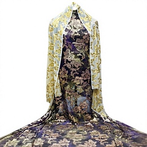 Robe traditionnelle de luxe écologique 3 pièces pour femme, motif floral imprimé, style somalien Dirac Gogura Garbasar, en viscose, spéciale - Product Image 5