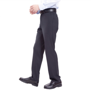 <span class=keywords><strong>Pantaloni</strong></span> da Completo <span class=keywords><strong>Classici</strong></span> in Misto Poliestere per <span class=keywords><strong>Uomo</strong></span>, Modello Flat Front, Colore Antracite, per Eventi Formali - Product Image 3