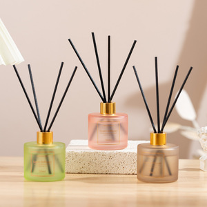 Ambientador <span class=keywords><strong>de</strong></span> Aromaterapia sin Fuego <span class=keywords><strong>de</strong></span> Larga Duración, Botella <span class=keywords><strong>de</strong></span> Vidrio Cilíndrica, Ambientador para Dormitorio, Hogar, Baño, Inodoro, Desodorante - Product Image 1