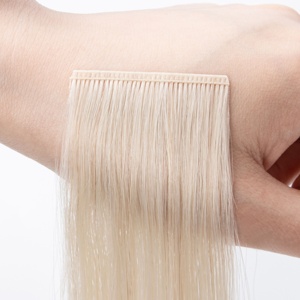 100% <span class=keywords><strong>capelli</strong></span> umani europei nuove estensioni dei <span class=keywords><strong>capelli</strong></span> del nastro del genio invisibile doppia trama del nastro del genio disegnato lungo senza cuciture ins - Product Image 2
