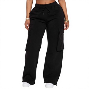 Pantalones Deportivos Casuales de Hip Hop para Mujer, Diseño de Logotipo Personalizado, Corte Regular, Tela de Forro Polar Transpirable de Alta Calidad - Product Image 1
